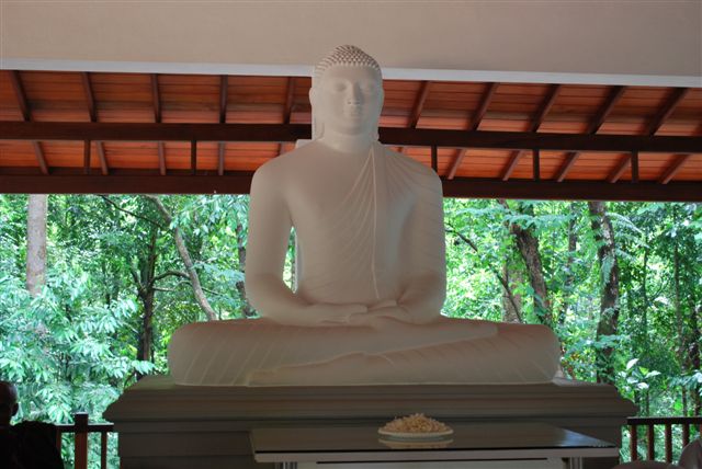 Buddha Statue at the Upper Meditation Hall of Mitirigala Nissaranavanaya Monastery.
